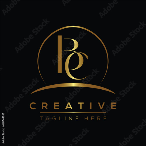BC letter logo design template elements. BC letter vector logo.