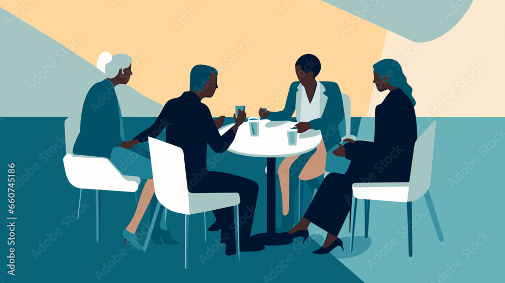 Concept vector illustration of business meeting.