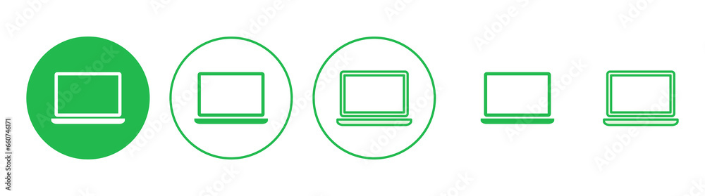 Laptop icon set. computer icon vector Laptop icon set. computer icon vector