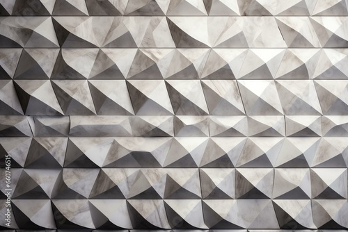 3D natural stone wall background with polished  semigloss  diamond-shaped blocks. Generative AI