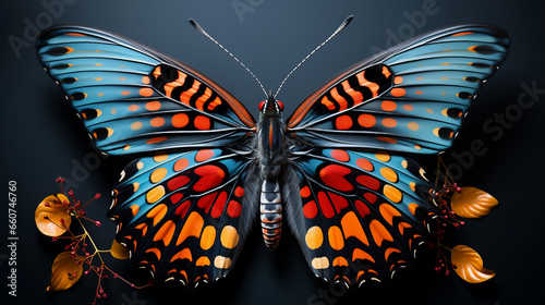 Beautiful Buterfly in the Flowers