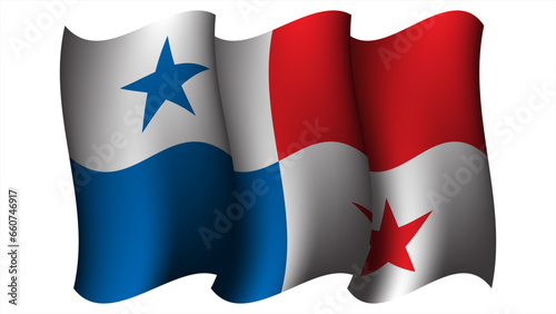 panama waving flag design vector illustration