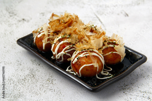 Freshly cooked Takoyaki balls