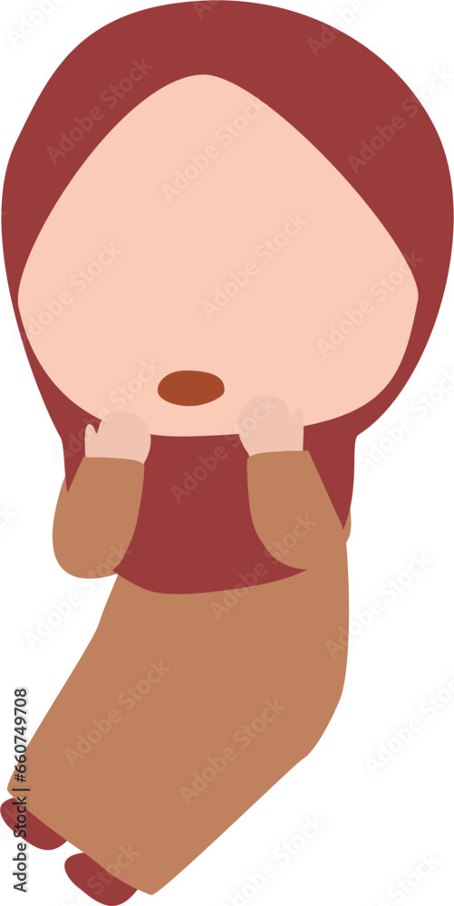 Faceless Muslim Girl Expression Faceless Muslim Girl Expression