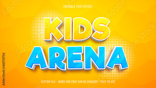 Editable text effect kids play ground mock up, cartoon text style
