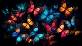  butterflies 3d abstract background