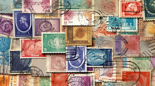 Unreal Postage stamps from different countries and times