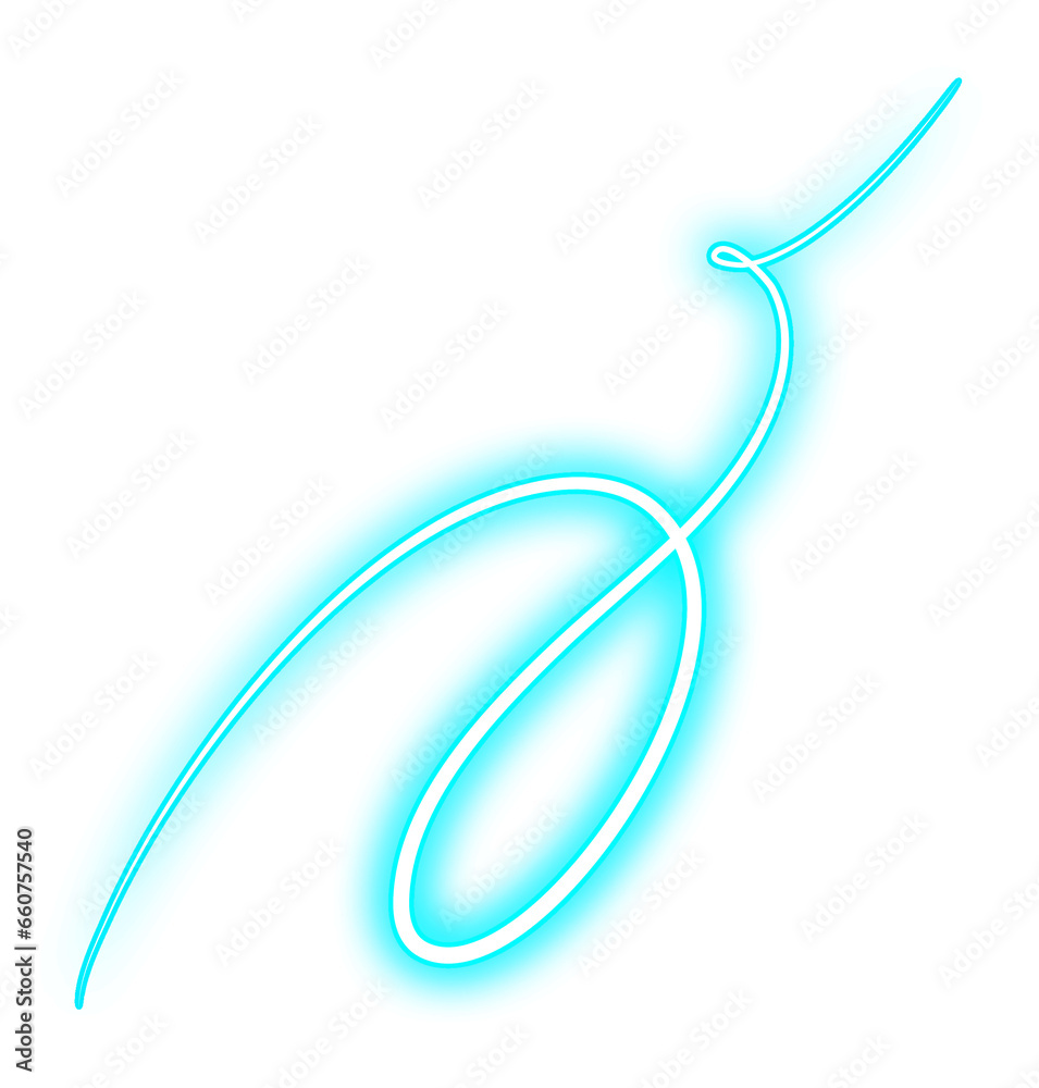 Tosca Glowing Neon Swirl Light Design Element Tosca Glowing Neon Swirl Light Design Element