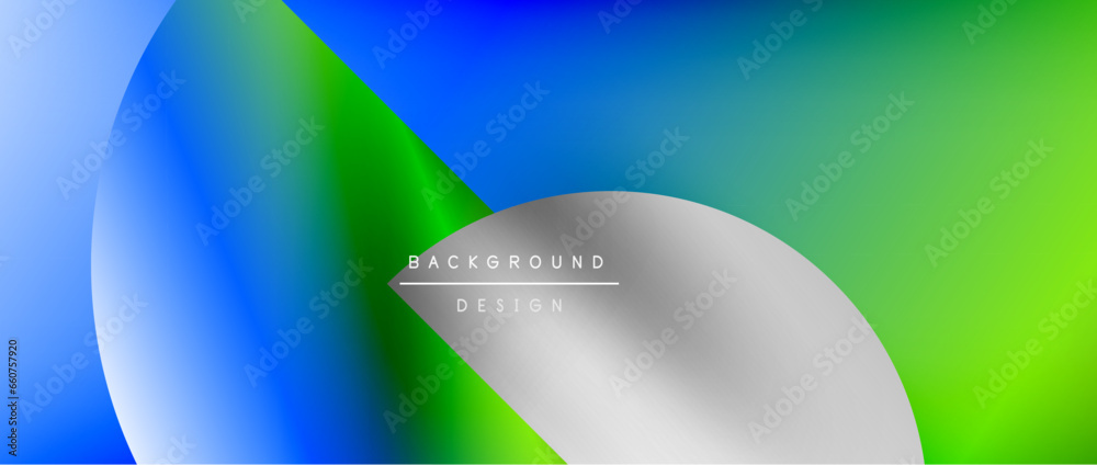 Obraz premium Circles and round shapes with gradients. Minimal abstract background, round geometric shapes, clean and structured design