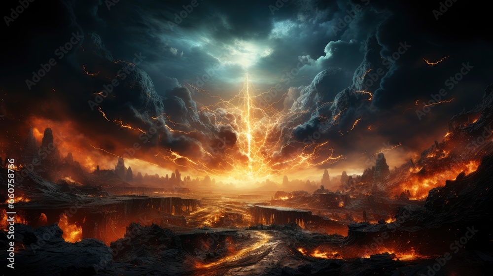 An Armageddonearth colapse with moonexplodedestroy, HD, Background Wallpaper, Desktop Wallpaper
