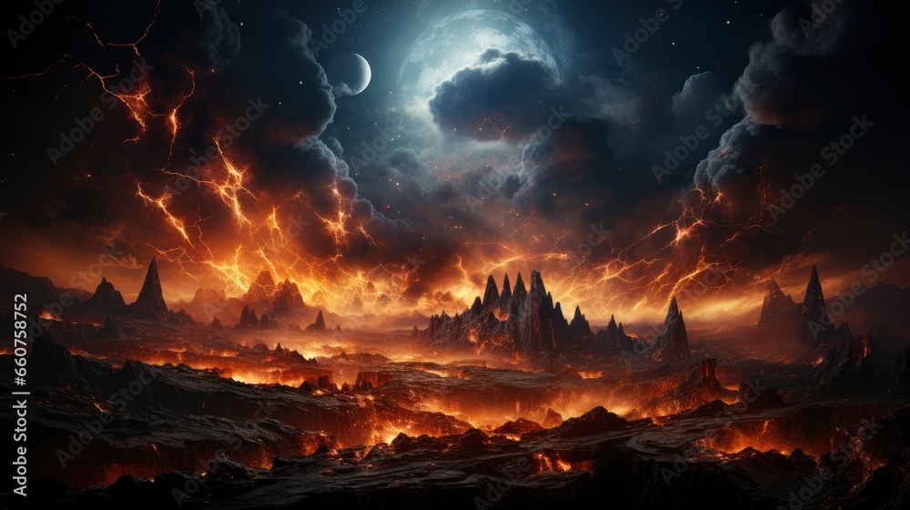 An Armageddonearth colapse with moonexplodedestroy, HD, Background Wallpaper, Desktop Wallpaper
