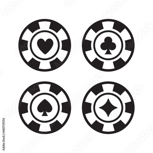 poker chip vector Design Symbol illustration