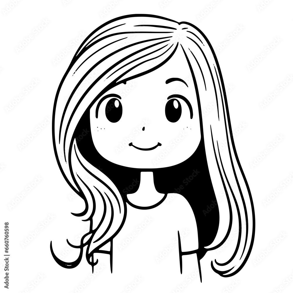 illustration of a girl