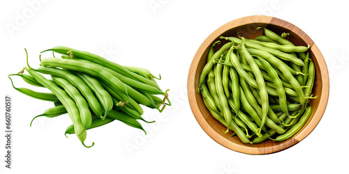 Bush beans, transparent background, isolated image, generative AI
