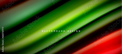 Rainbow color wave lines on black. Techno or business abstract background for posters, covers, banners, brochures, websites