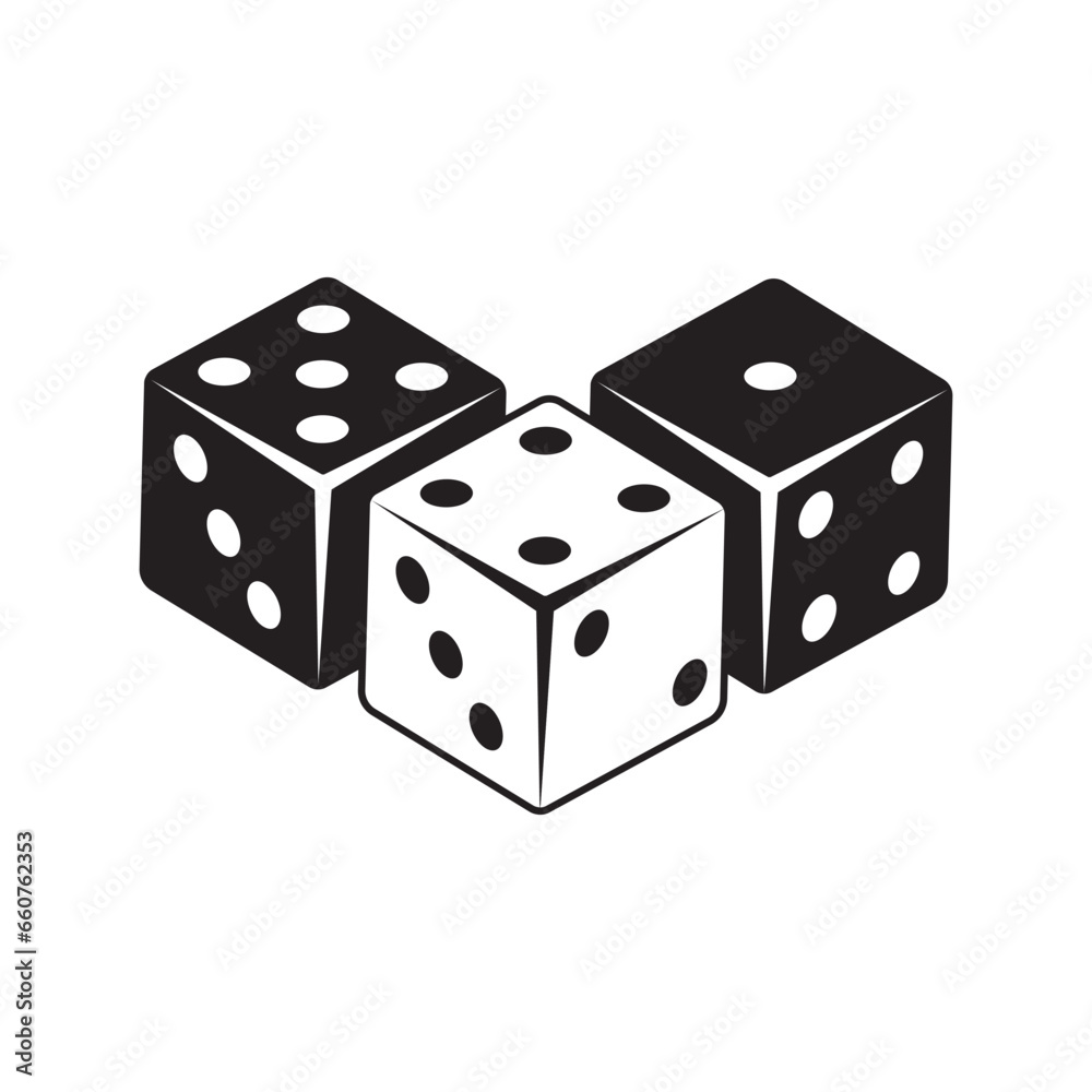 Dice Icon Vector Design Symbol illustration Dice Icon Vector Design Symbol illustration