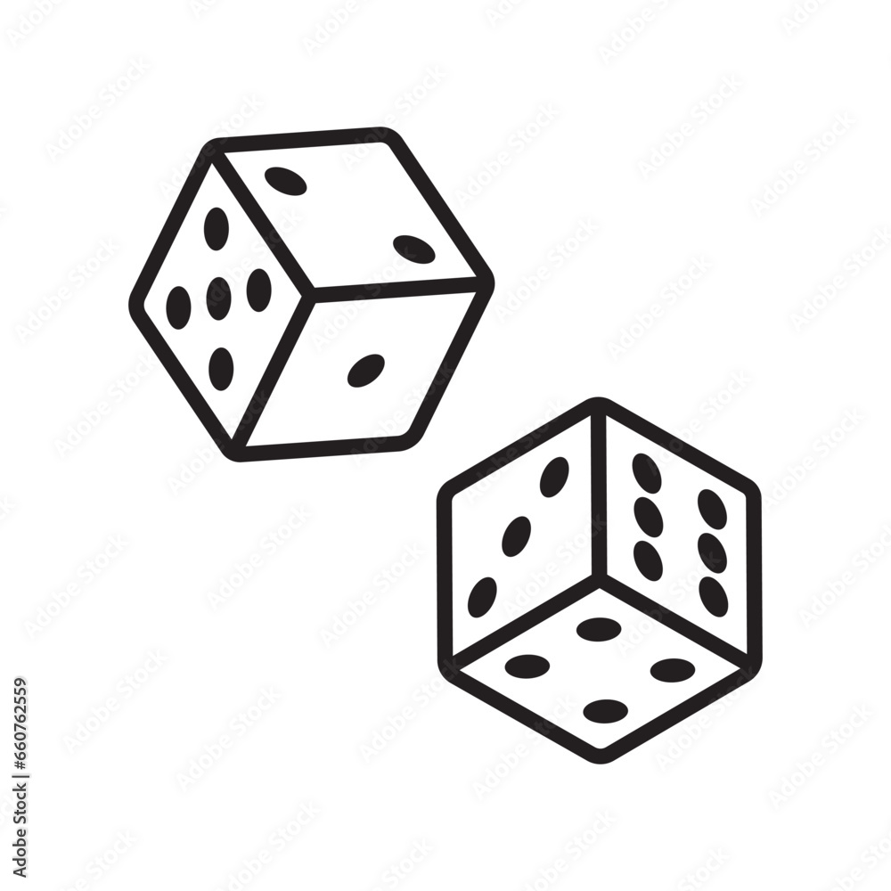 Dice Icon Vector Design Symbol illustration Dice Icon Vector Design Symbol illustration