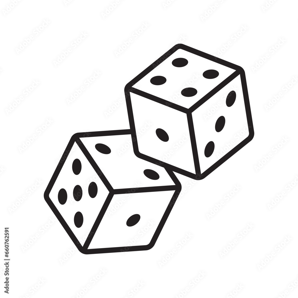 Dice Icon Vector Design Symbol illustration Dice Icon Vector Design Symbol illustration