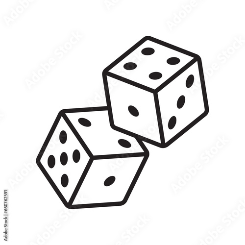 Dice Icon Vector Design Symbol illustration
