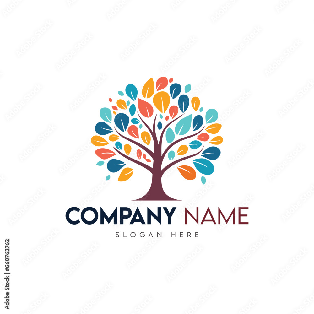 Obraz premium Tree logo design template