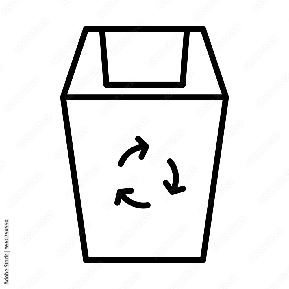 Recyclable waste green city icon with black outline style. recycle, recycling, environment, pollution, waste, ecology, garbage. Vector Illustration Recyclable waste green city icon with black outline style. recycle, recycling, environment, pollution, waste, ecology, garbage. Vector Illustration
