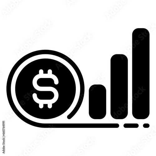 dividends icon, glyph icon style