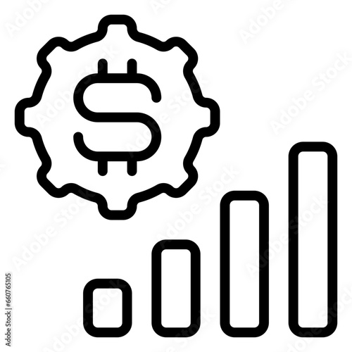 growth icon, line icon style