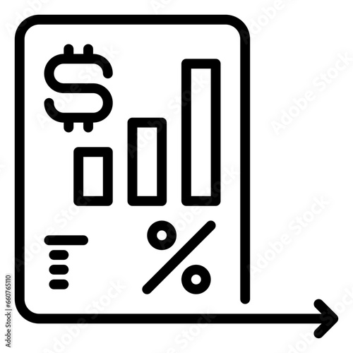 taxation icon, line icon style