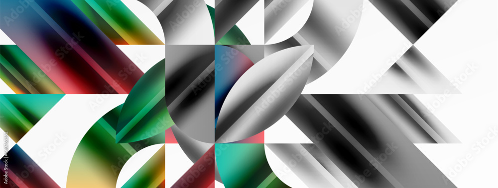 Geometric abstract background with abstract geometric shapes. Concept of creative technology, digital art, social communication, modern science for poster, cover, banner, brochure, website Geometric abstract background with abstract geometric shapes. Concept of creative technology, digital art, social communication, modern science for poster, cover, banner, brochure, website
