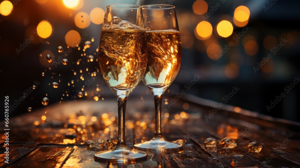 Champagne Celebration Bubbly Delight Toast To Success , Desktop