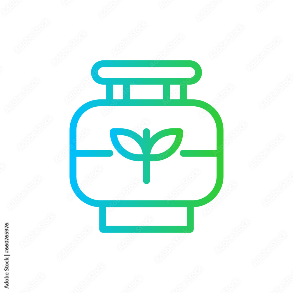 Bio gas green city icon with blue and green gradient outline style. bio, energy, gas, power, green, environment, renewable. Vector Illustration Bio gas green city icon with blue and green gradient outline style. bio, energy, gas, power, green, environment, renewable. Vector Illustration