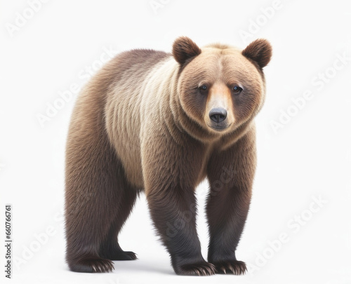 Brown Bear on a Clean Plain White Background