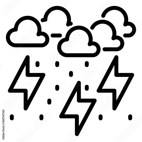 storm icon, line icon style