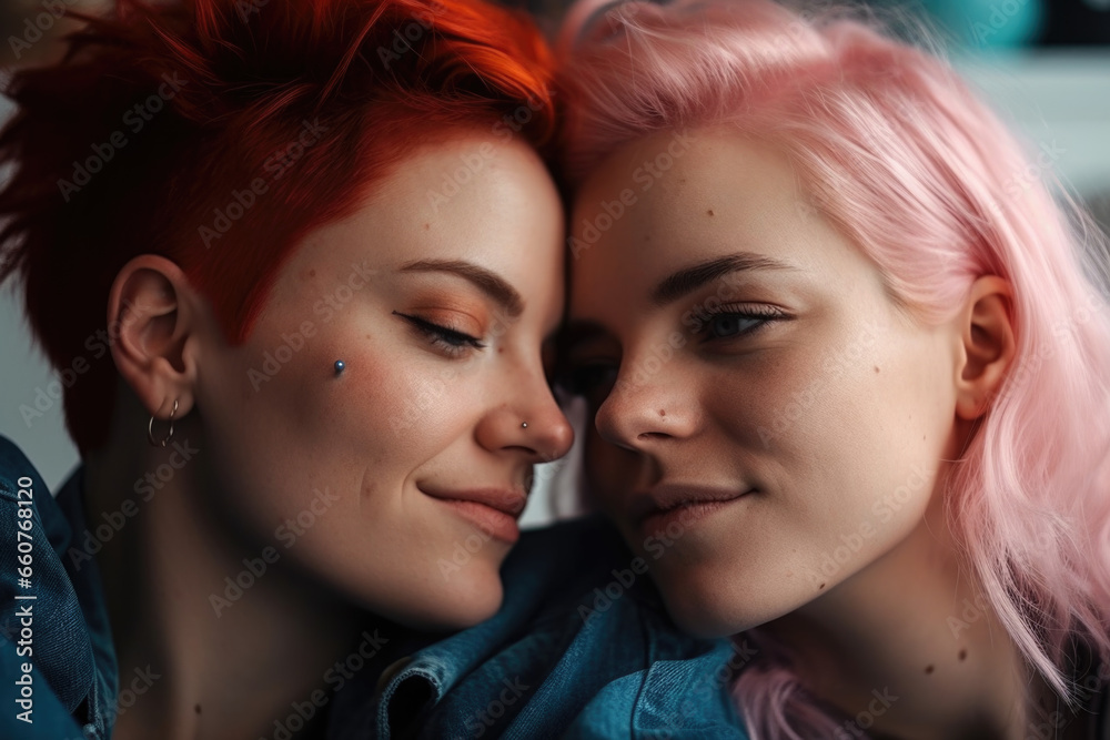 Lesbians at the couch -ai generated Lesbians at the couch -ai generated