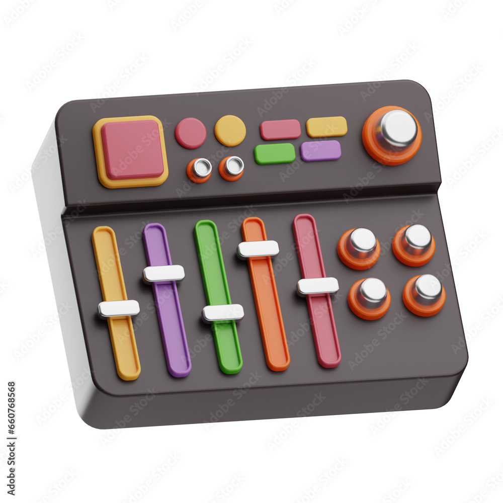 recording record Equalizer illustration 3d recording record Equalizer illustration 3d
