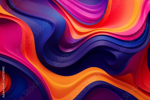 Vibrant fluid with undulating patterns. Sleek opulent banner. Generative AI