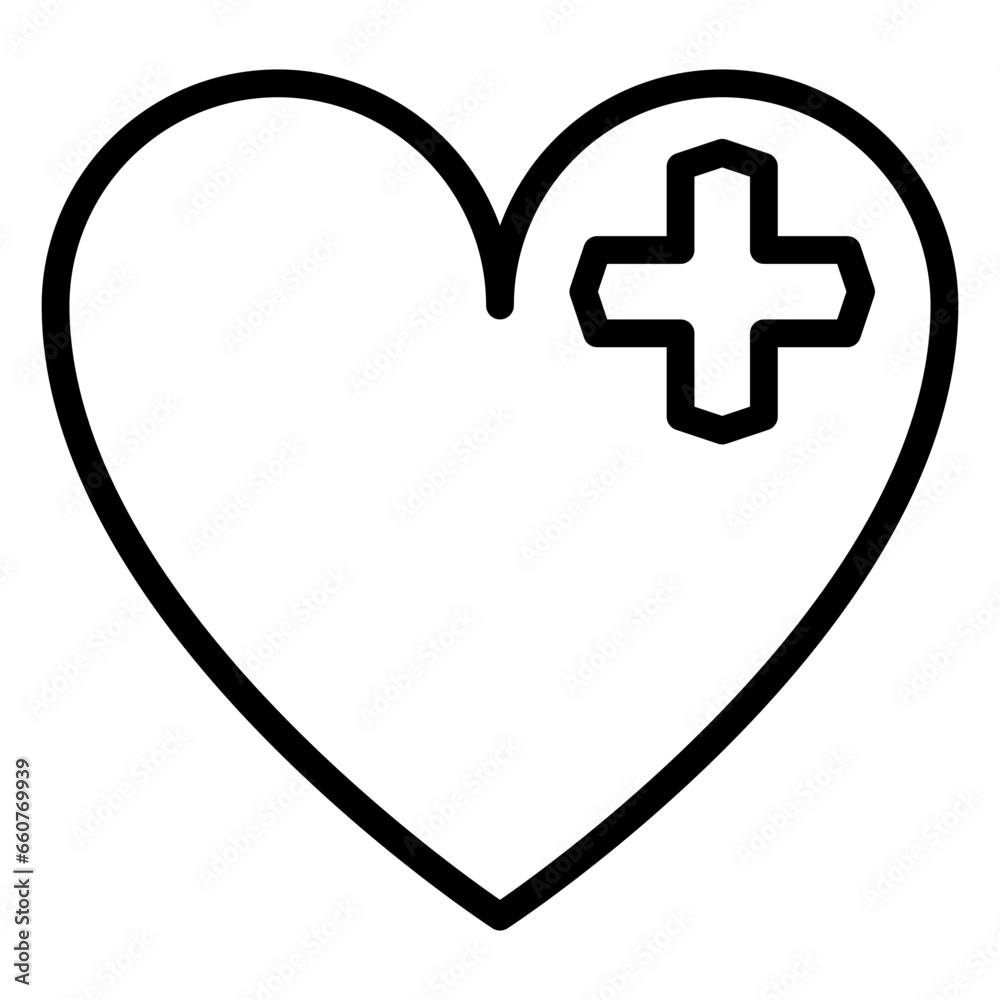 Fototapeta premium Healthcare icon, line icon style