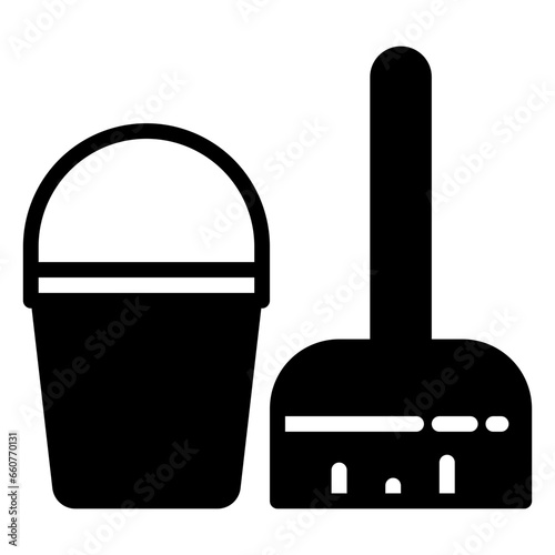 Cleaning icon, glyph icon style