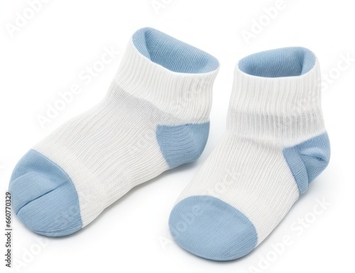 Baby Socks on a Clean Plain White Background - Cute and Comfortable Infant Footwear
