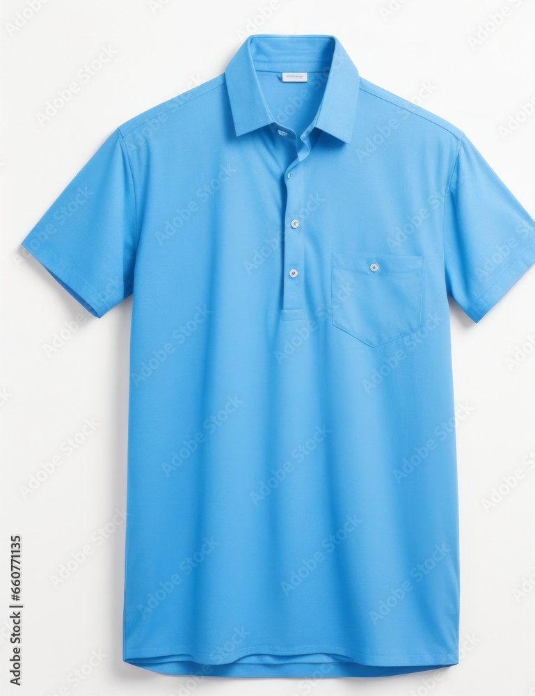 Blue Shirt on a Clean Plain White Background - Casual Style Defined Blue Shirt on a Clean Plain White Background - Casual Style Defined