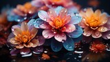 Floral Kaleidoscope Colorful Symmetry Blossom,Desktop Wallpaper Backgrounds, Background Hd For Designer