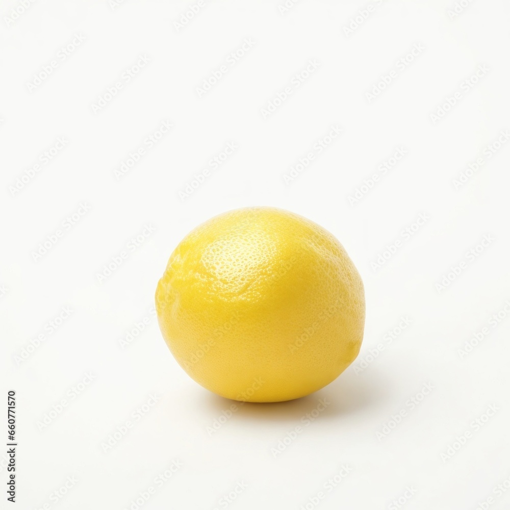 Lemon on a Clean Plain White Background - Citrus Freshness Captured Lemon on a Clean Plain White Background - Citrus Freshness Captured