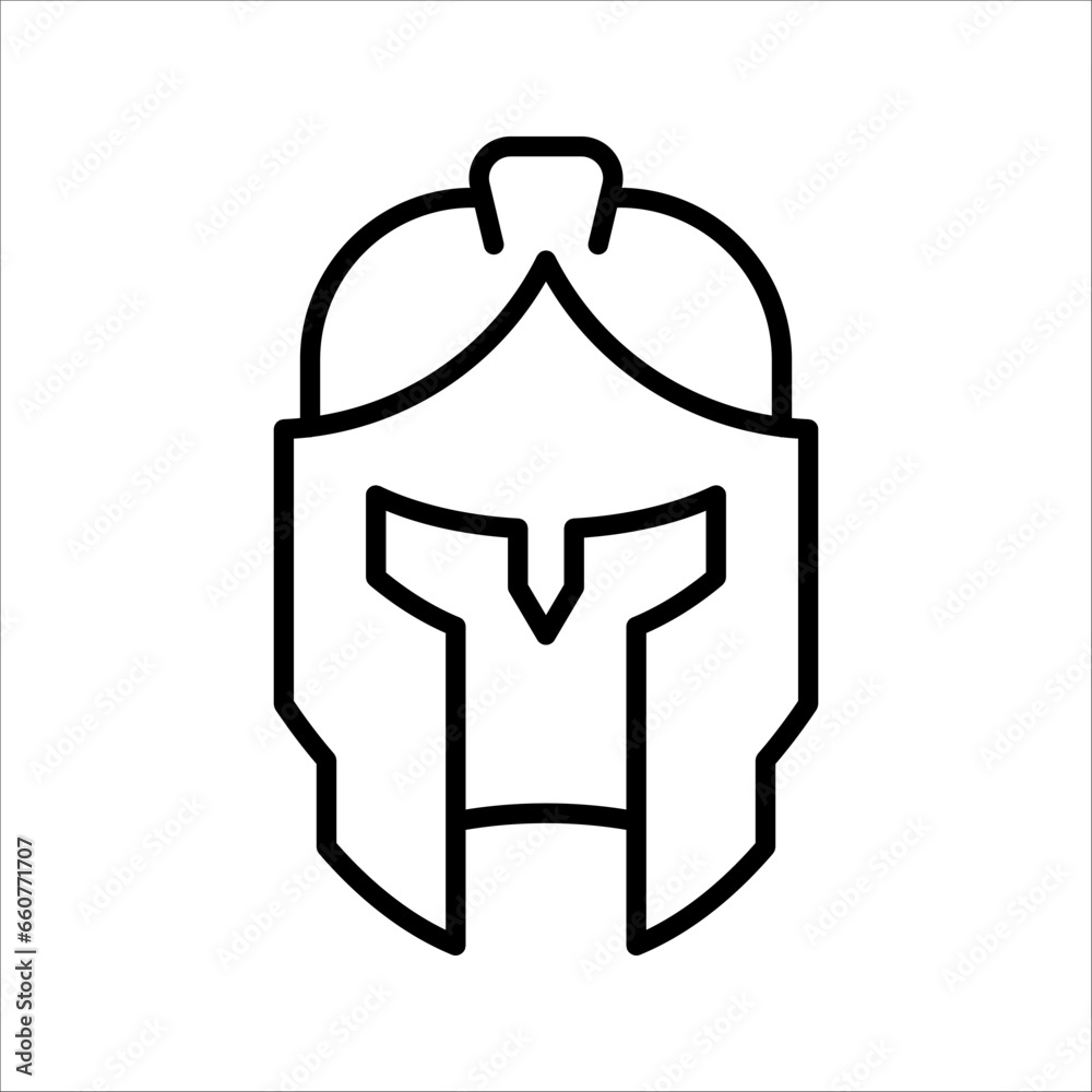 gladiator helmet knight vector icon vector illustration on white background gladiator helmet knight vector icon vector illustration on white background