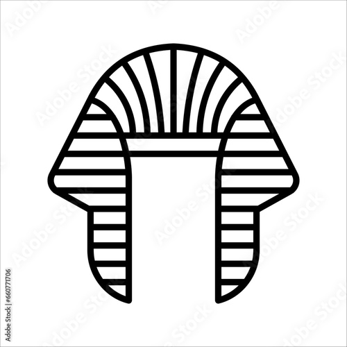 Egyptian pharaoh. Pharaoh vector isolated flat illustration. Pharaoh icon vector illustration on white background