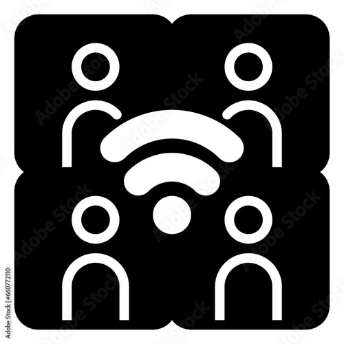 People icon, glyph icon style