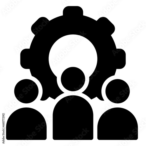 team work icon  glyph icon style