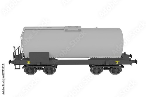 3d rendering tank car with wheels