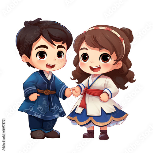 traditional,couple,cute little boy and girl,girl,boy,Korean Traditional costumbed boy and girl,Koreanboy and girl,child, boy, cartoon, people, children, kids, kid, drawing, woman, smile, girls, vector