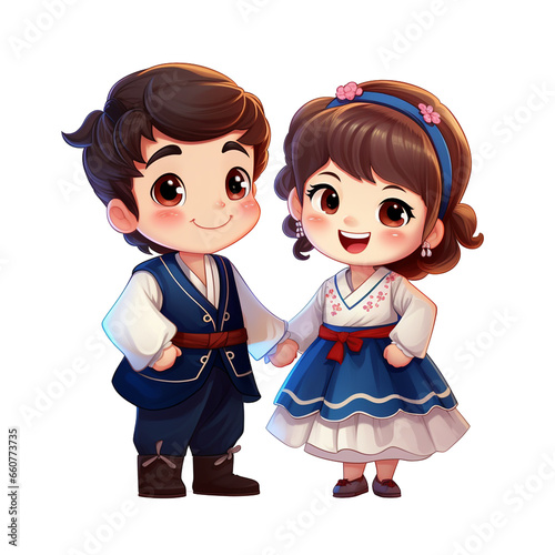 traditional,couple,cute little boy and girl,girl,boy,Korean Traditional costumbed boy and girl,Koreanboy and girl,child, boy, cartoon, people, children, kids, kid, drawing, woman, smile, girls, vector