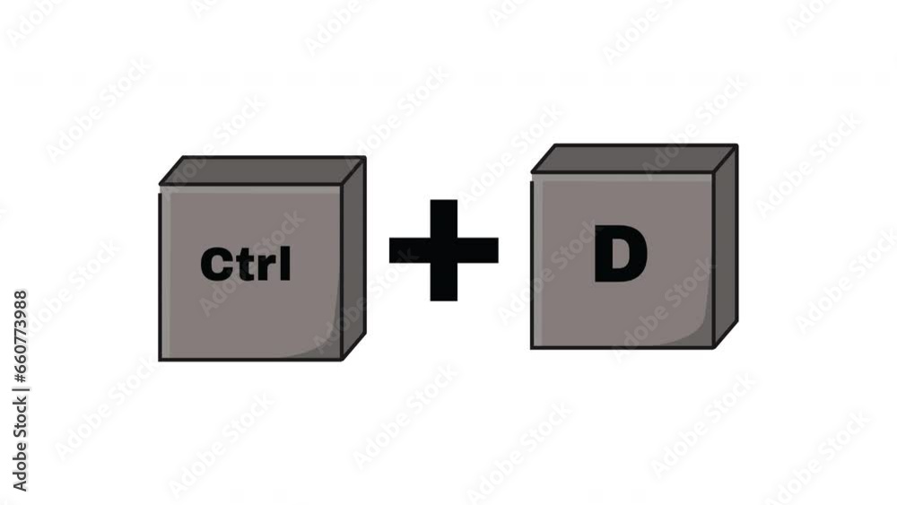 animated video forms the CTRL key and the D key animated video forms the CTRL key and the D key